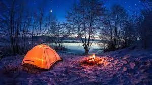 camping in winter